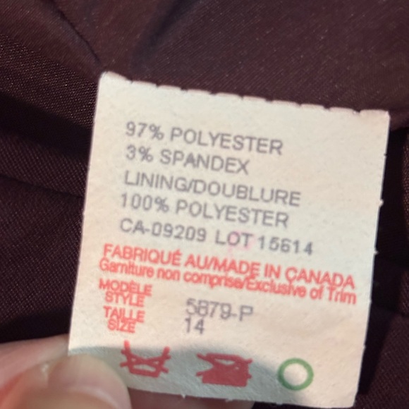 Cleo Vintage Purple Blazer and Pants Ensemble Size 14 - Picture 3 of 7